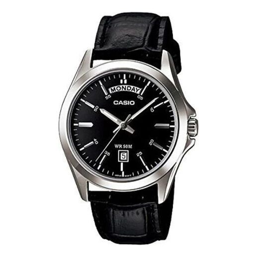 

Часы CASIO Waterproof Unisex Mens Black Analog, черный