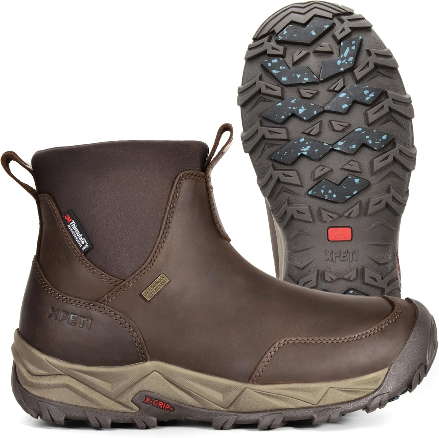 

Мужские зимние ботинки XPETI Blackwood Chelsea, темно-коричневый