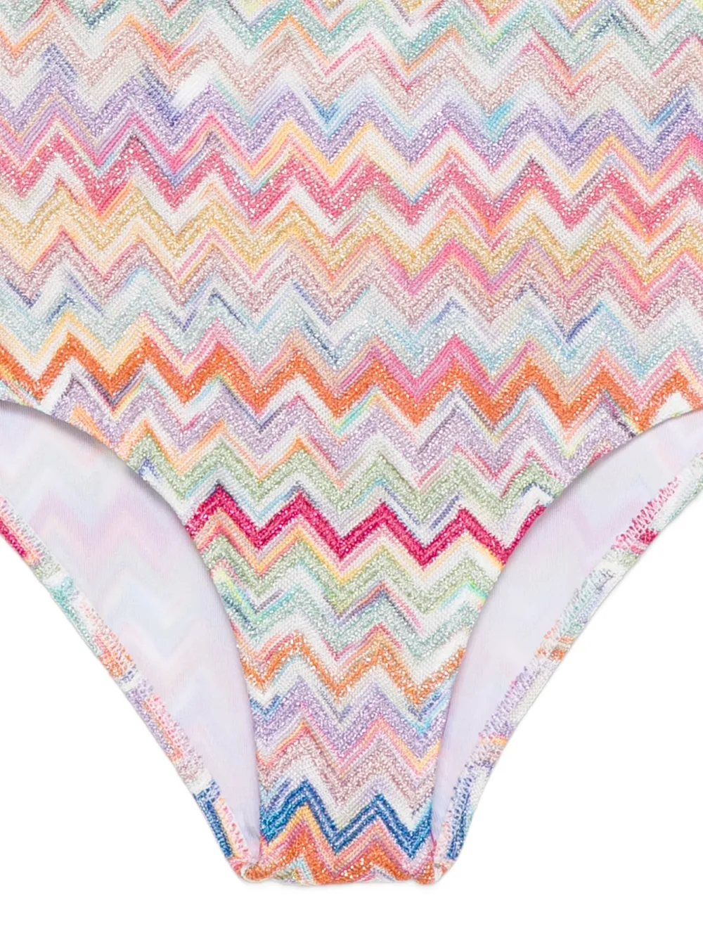 Купальник с зигзагообразным узором Missoni Kids, розовый — фото 3