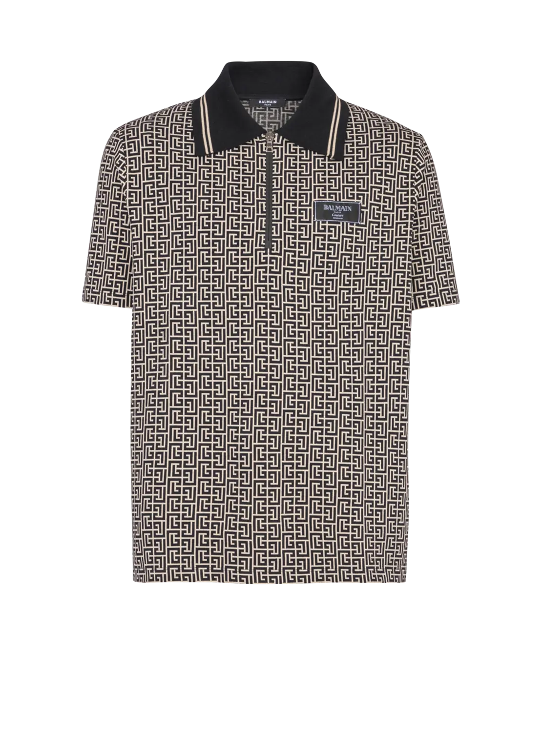 

Поло с жаккардовым узором PB Labyrinth Balmain, черный