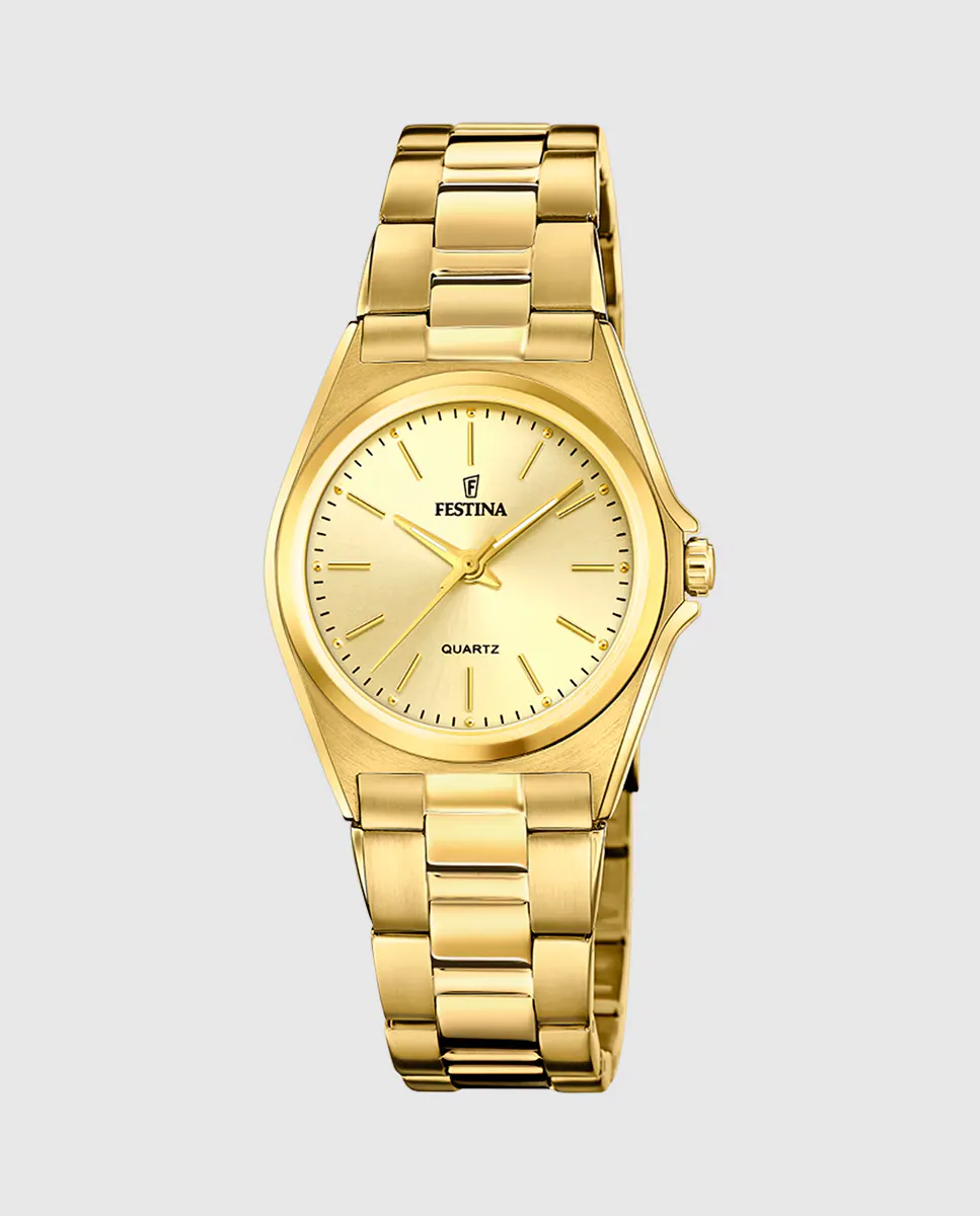 

Женские часы F20557/3 Acero Classico из золотой стали Festina, золотой