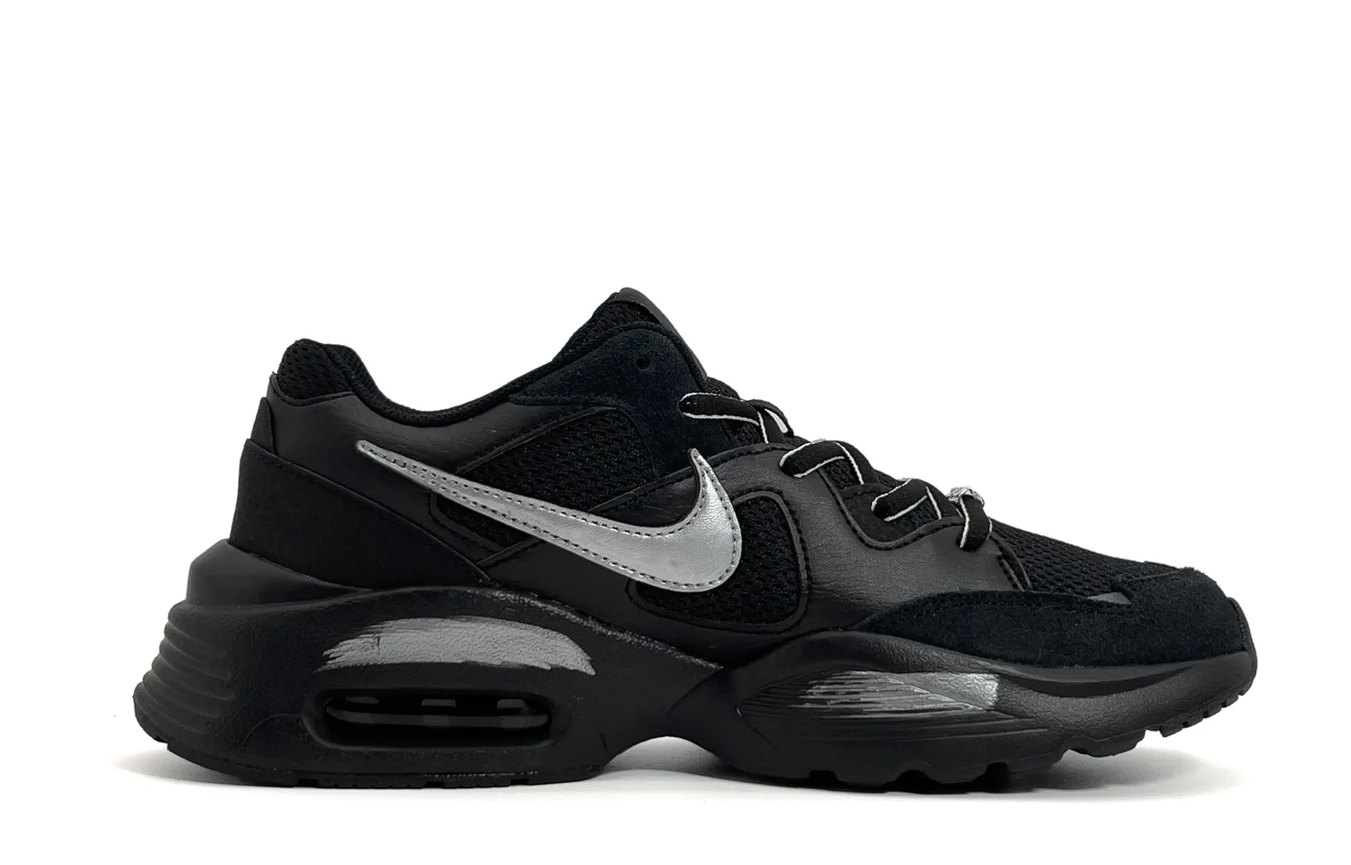 Nike Кроссовки для бега Air Max Fusion Low top Men's Black Silver — фото 3