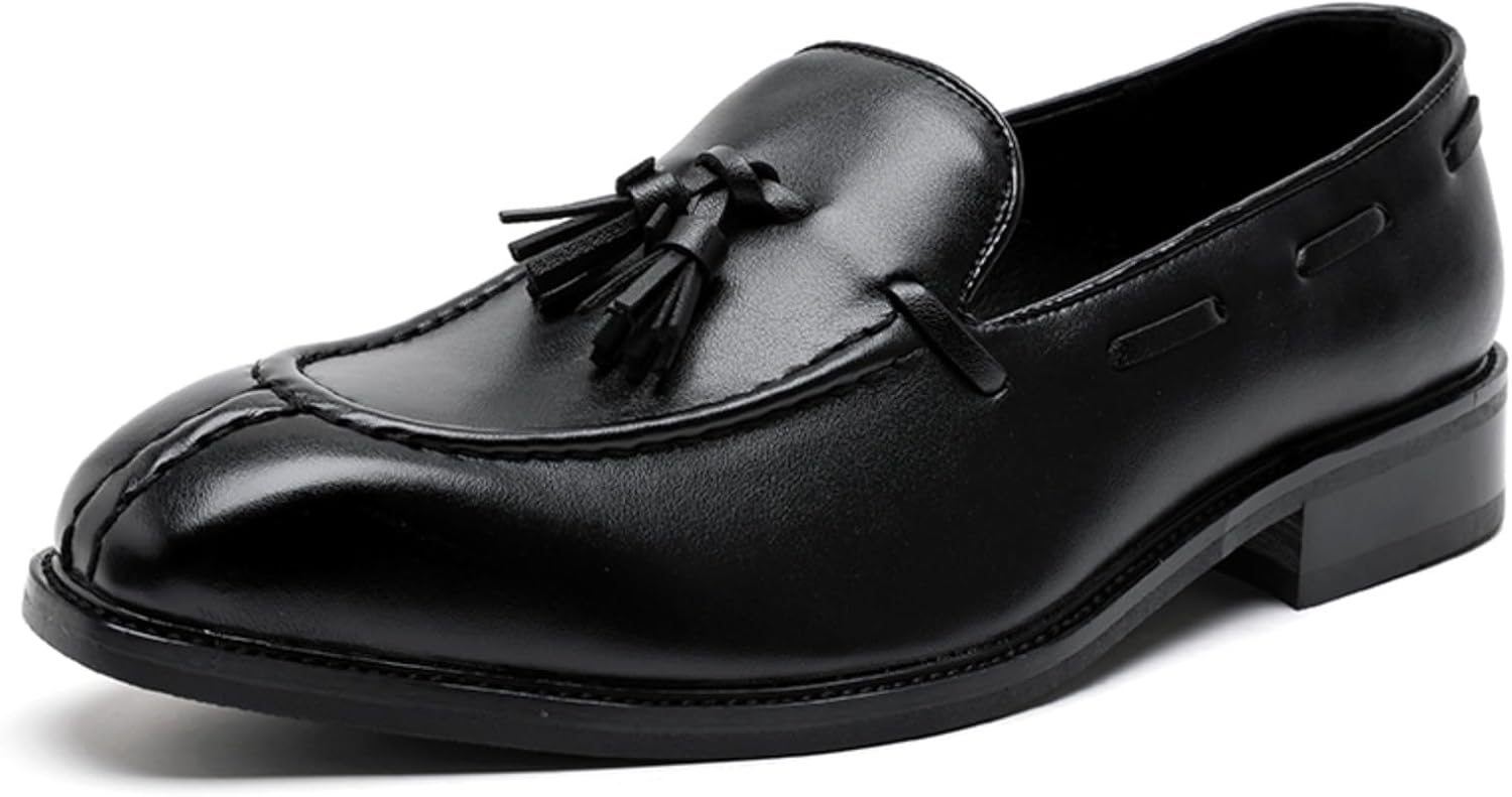 

Мужские слипоны лоферы с острым носком, из PU-кожи, повседневные, низкие, с плоской подошвой, дышащие, легкие, для ежедневной носки, весна-осень, простой минималистичный дизайн Foapts, черный