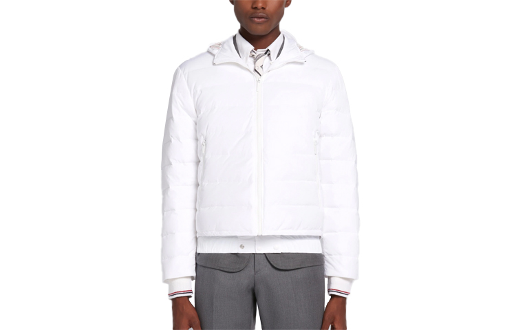 

THOM BROWNE Белая мужская пуховая куртка, White