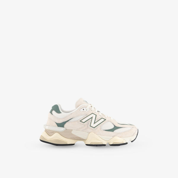

9060 кроссовки из замши с низким верхом и панелями New Balance, цвет linen dark juniper