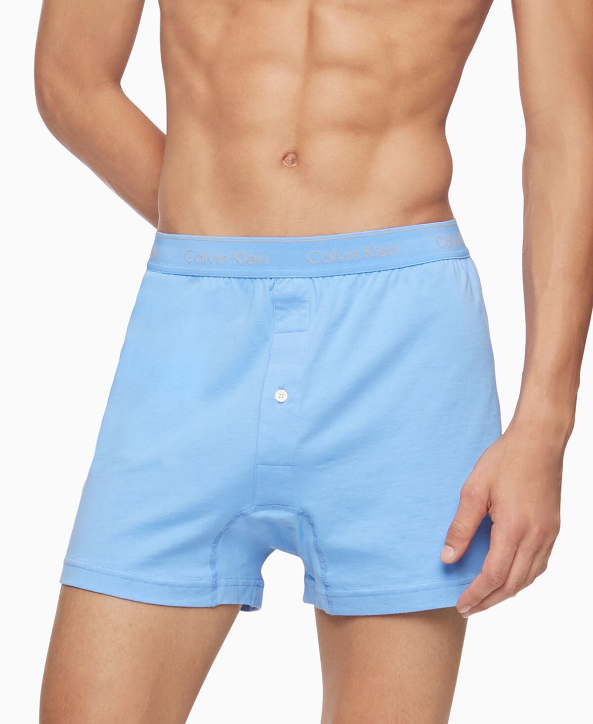 Комплект трусов Calvin Klein Cotton Classics Knit Boxers, 3 предмета, синий — фото 2