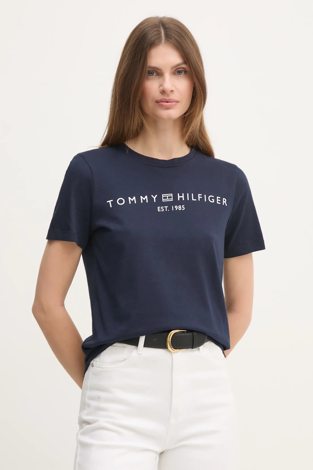 

Хлопковая футболка Tommy Hilfiger, темно-синий
