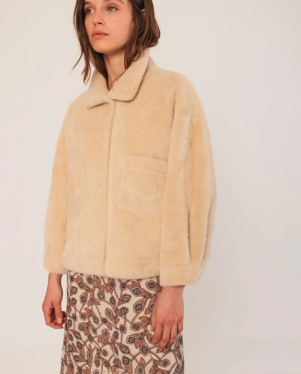 

Женская куртка с длинным рукавом и высоким воротником Indi & Cold, кремовый