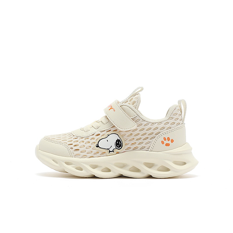 

Кроссовки для бега с низким верхом, амортизирующие, износостойкие, дышащие, противоскользящие. SNOOPY, бежевый