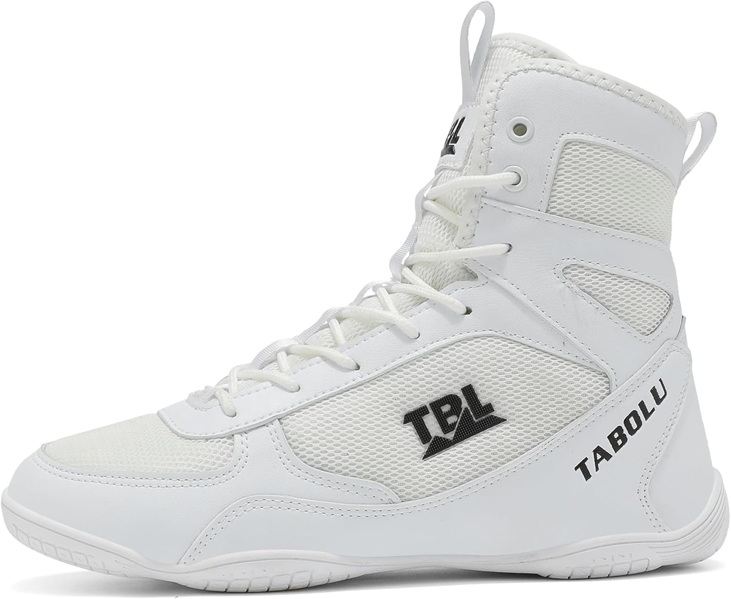 

Мужские высокие боксерские кроссовки - дышащий сетчатый верх, резиновая подошва для максимальной стойкости, поддержки и сцепления - легкие спортивные Missletty, белый