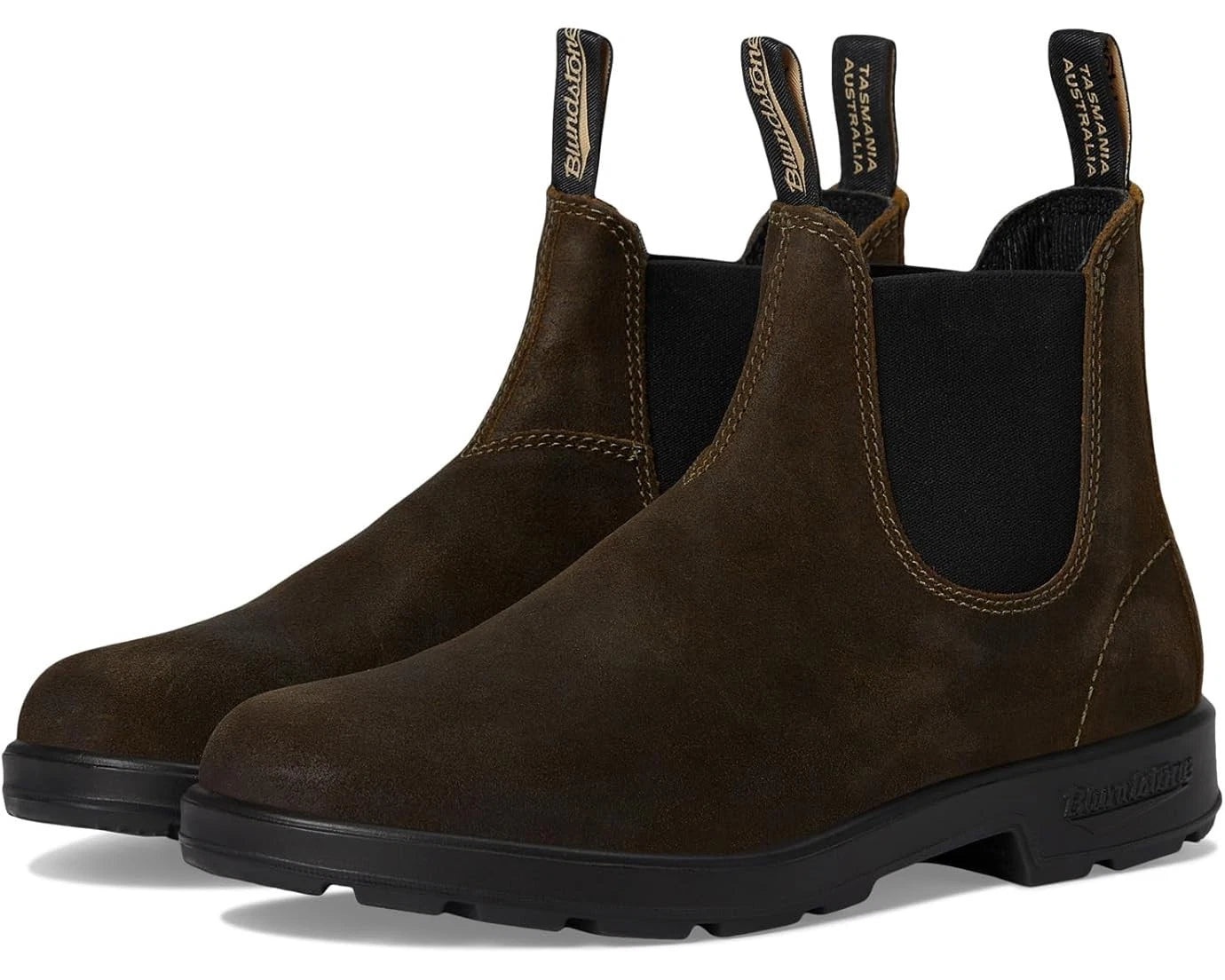 

Мужские ботинки Blundstone 1615 из оливковой замши с круглым носком, модель «челси»