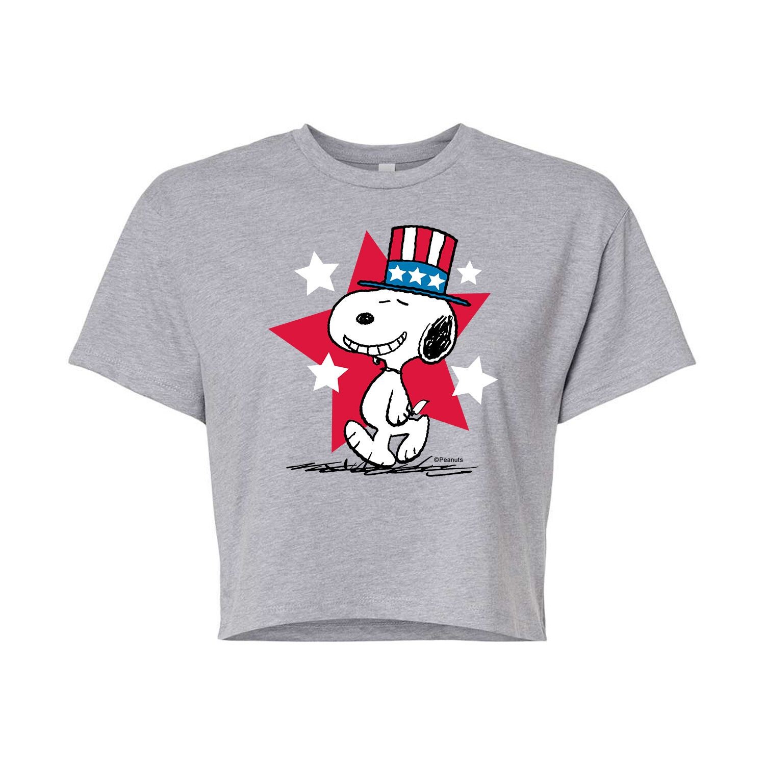 

Укороченная футболка для юниоров Peanuts Snoopy USA Licensed Character