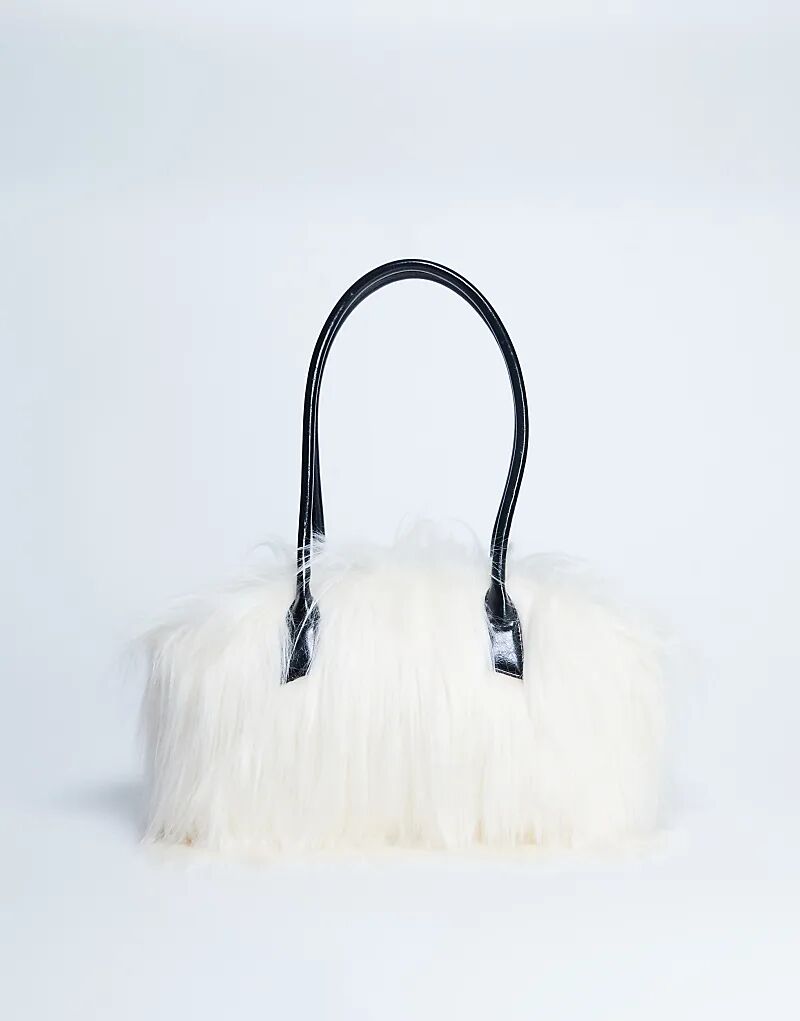 

Сумка через плечо Topshop Shaggy из искусственного меха цвета «кремовый»