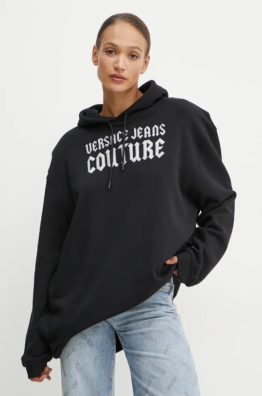 

Хлопковая толстовка Versace Jeans Couture, черный