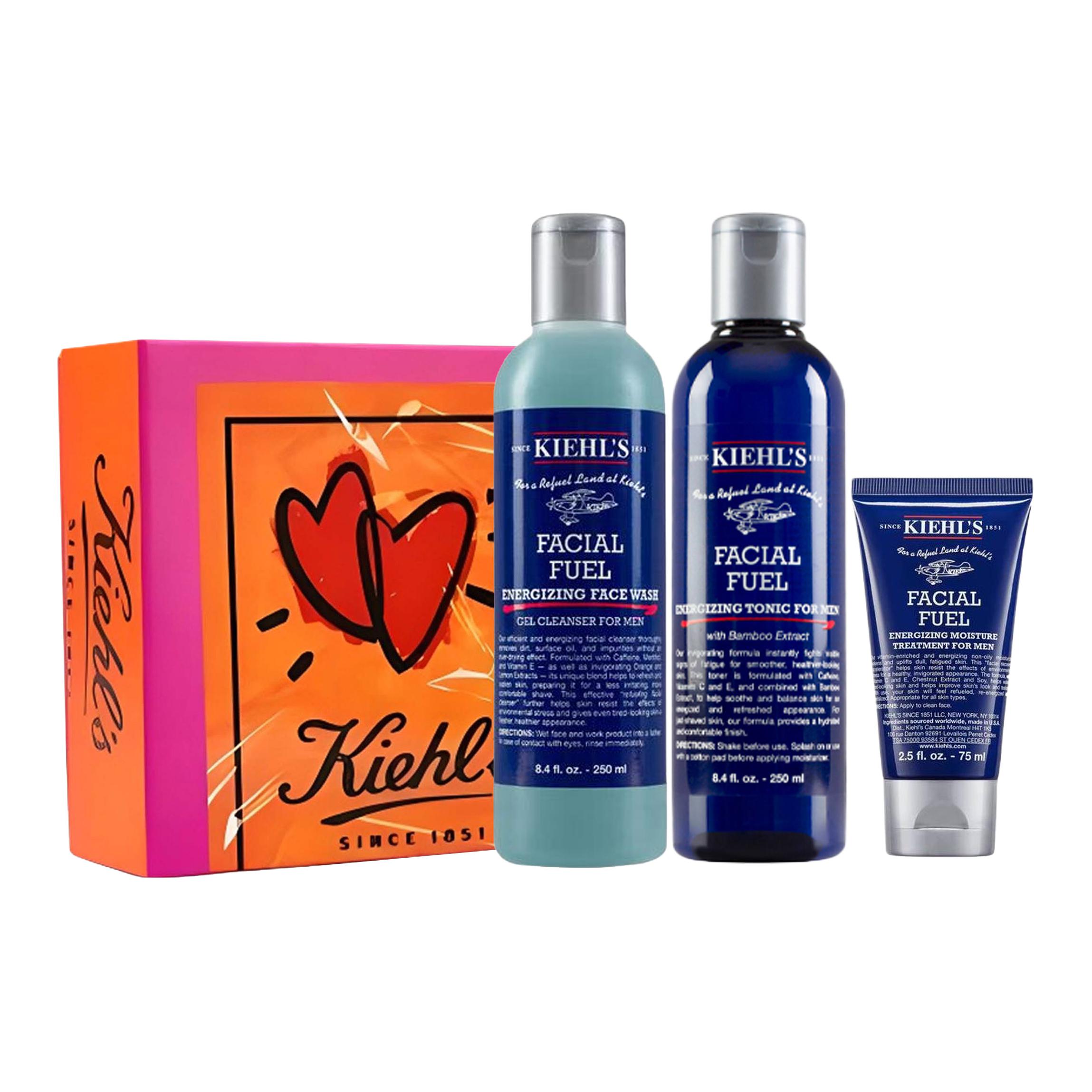 Набор для ухода за кожей KEYANSHI Hydrating Box Limited Edition: восстанавливающие средства Kiehl'S, three-piece set: facial cleanser 250ml+toner 250ml+face cream 50ml — фото 2