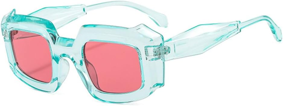 

Популярные модные солнцезащитные очки конфетных цветов для женщин, ретро-очки неправильной формы, защита от УФ-излучения UV400, трендовые солнцезащитные очки для мужчин, сине-красные солнцезащитные очки TYUVIVO, Light Blue Red