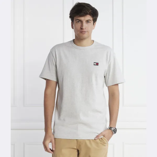 Футболка классического кроя со значком Tommy Hilfiger, серый — фото 2