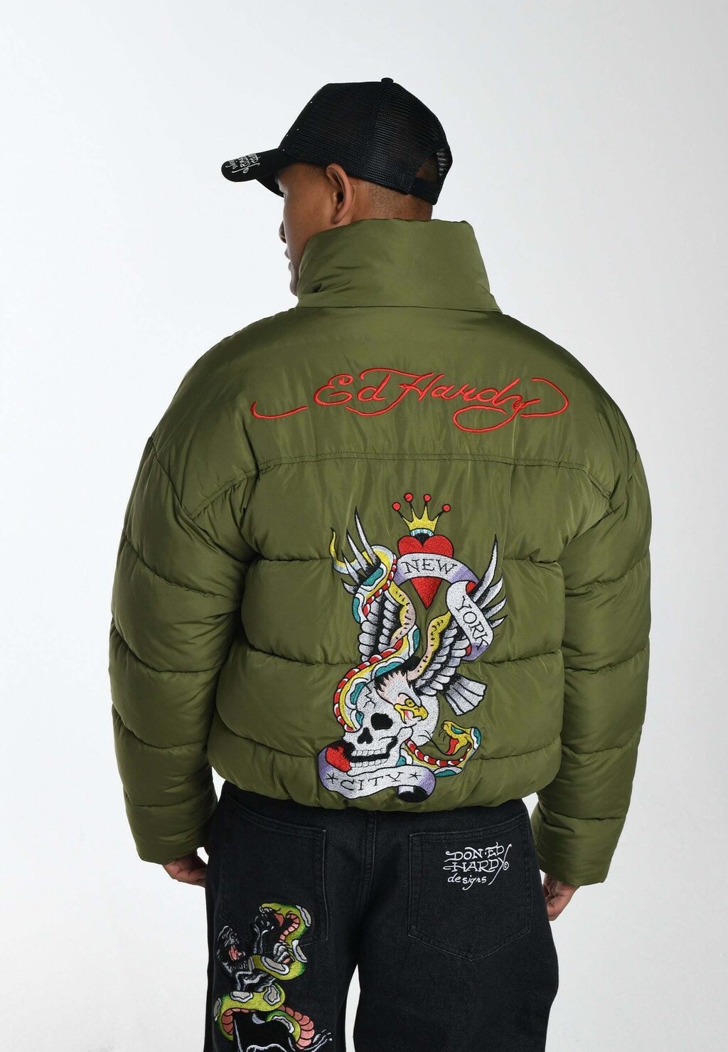 

Зимняя куртка PUFFER Ed Hardy, зеленый