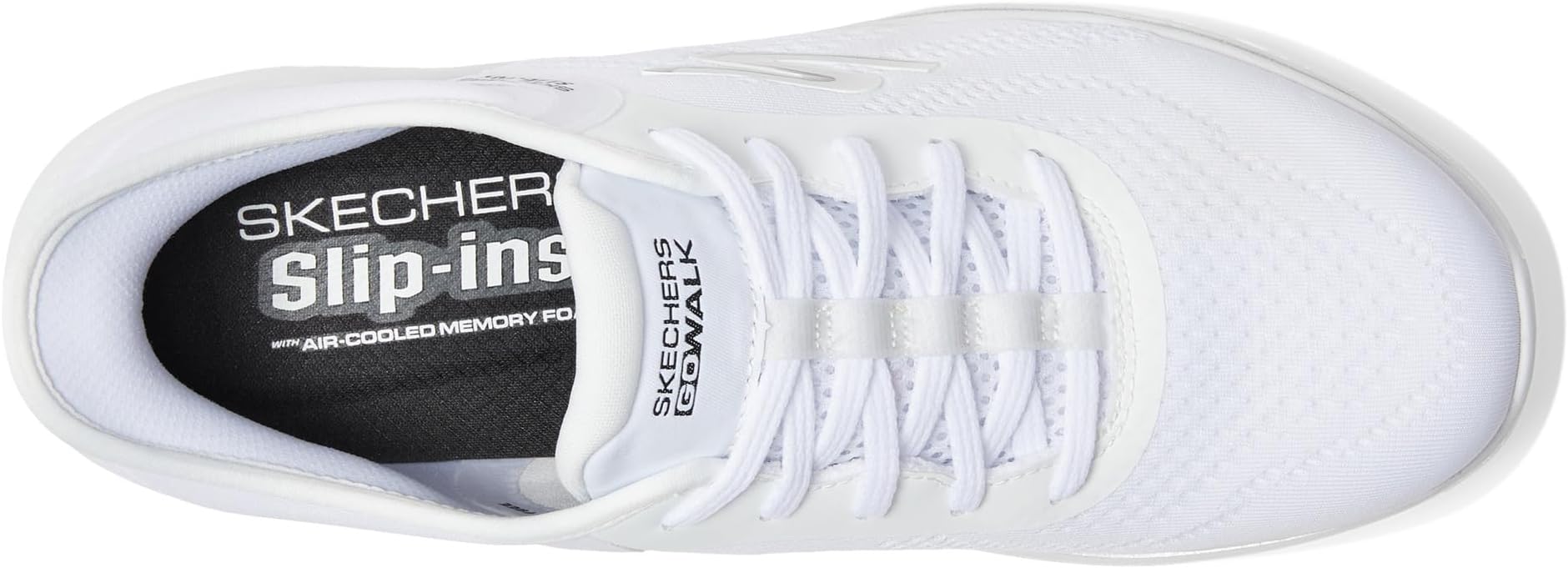 Кроссовки SKECHERS Performance Go Walk 7 Valin Hands Free Slip-Ins, цвет White/Black — фото 2