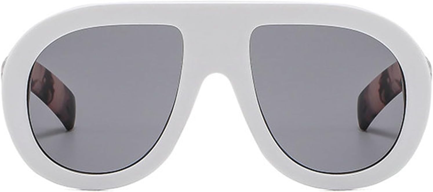 

Willochra Популярные модные солнцезащитные очки-пилот для женщин, ретро-очки с заклепками и градиентным переходом, модные мужские круглые солнцезащитные очки F25, White