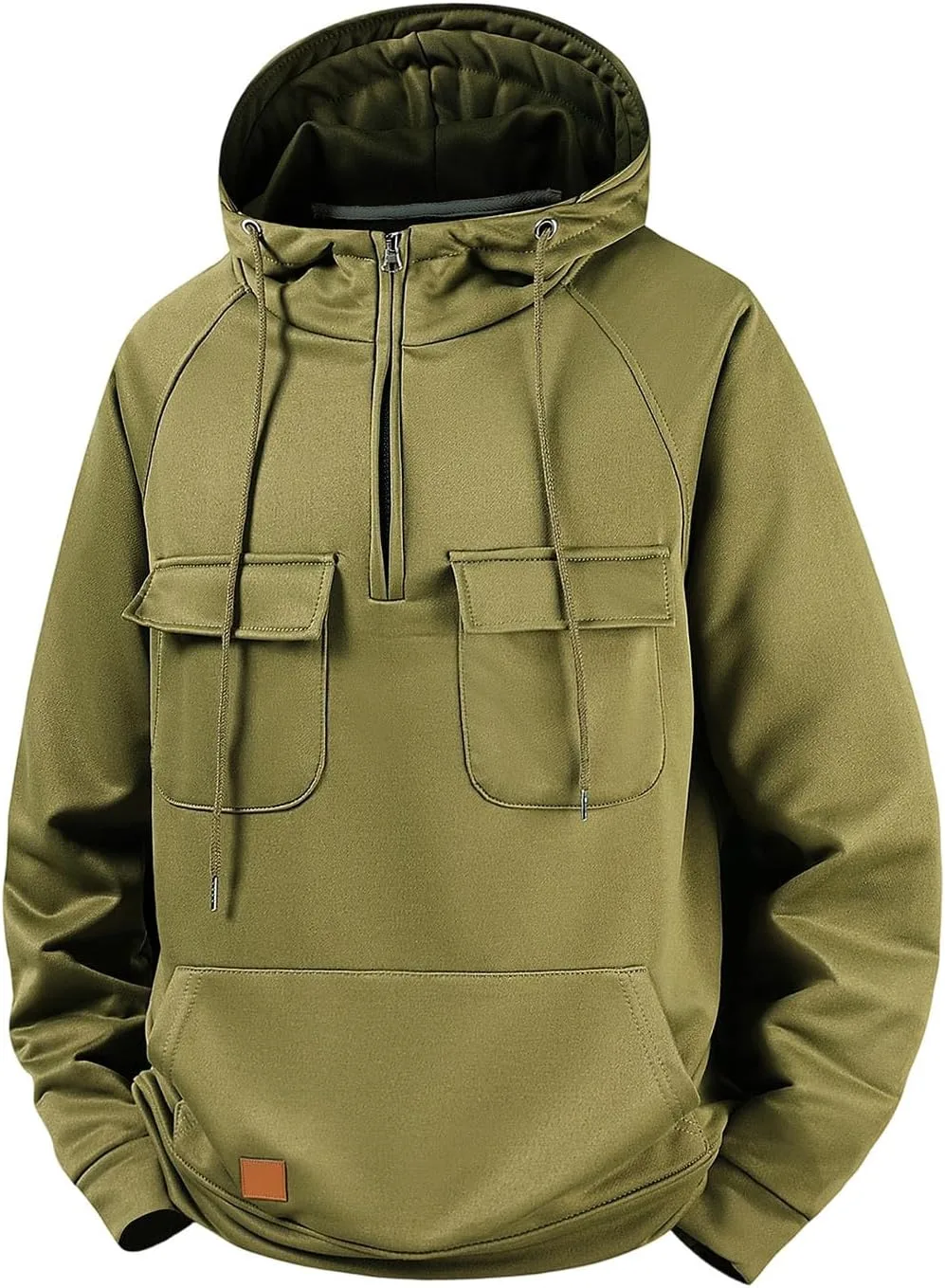 

Толстовка с капюшоном мужская Fleece Tactical Military, теплая, с высоким воротником и карманами FOCLMP