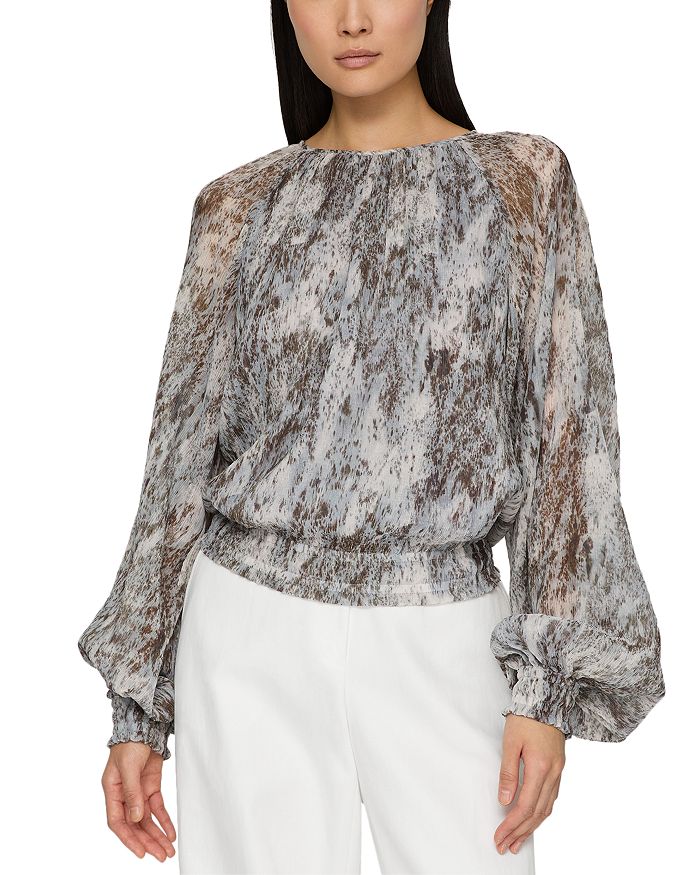 

Собранная блузка Lafayette 148 New York, белый