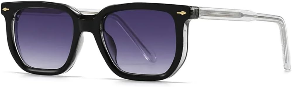 

Солнцезащитные очки для мужчин и женщин - защита UV400 - круглая оправа с заклепками, градиентная расцветка, для занятий спортом на открытом воздухе и вождения DSVIGF, Tyj357-2