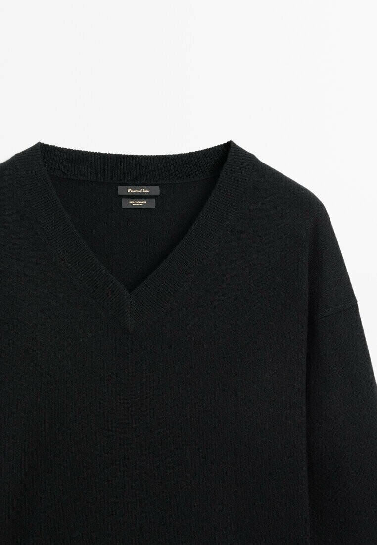 

Джемпер V-NECK Massimo Dutti, черный