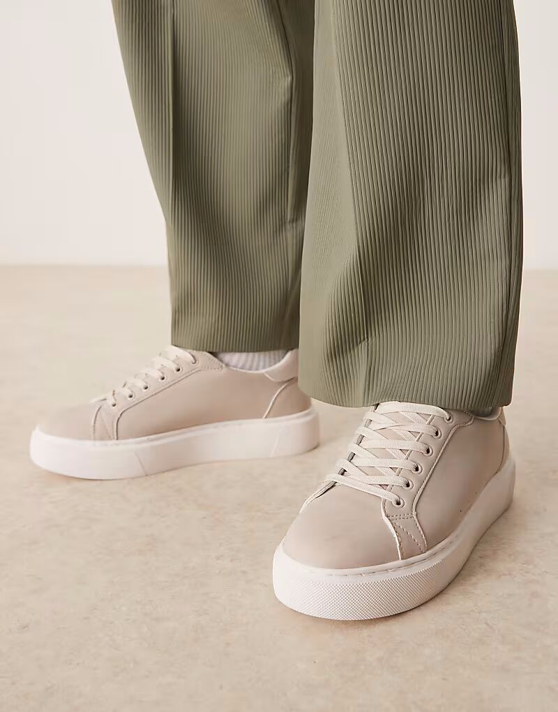 

Кроссовки со шнуровкой ASOS DESIGN серого цвета