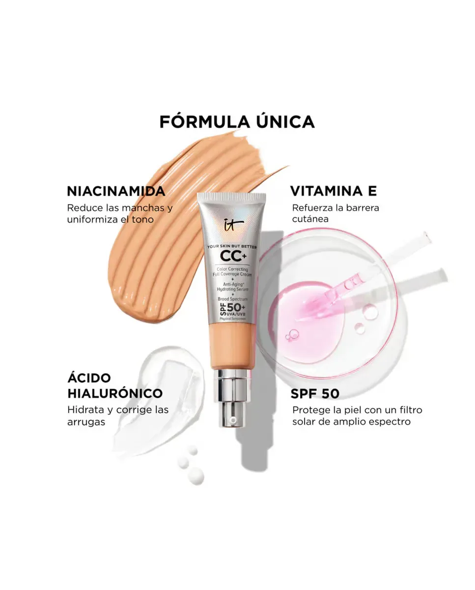 Тональная основа Your Skin But Better CC+ Cream с SPF 50+ от It Cosmetics, Medium — фото 3