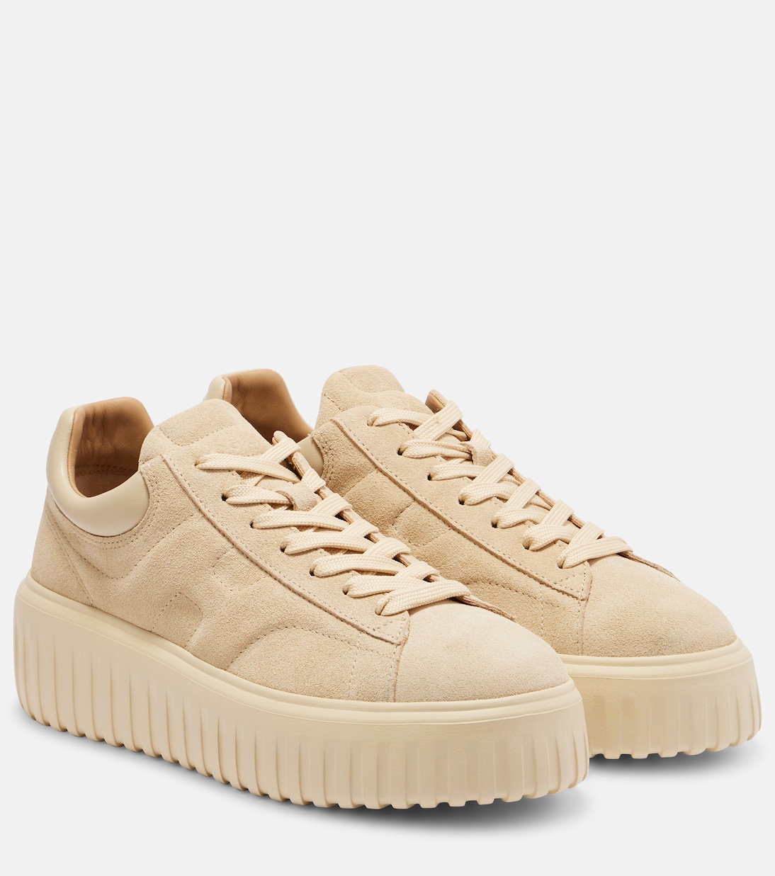 H-Stripes замшевые платформенные кроссовки Hogan, Biscotti 331