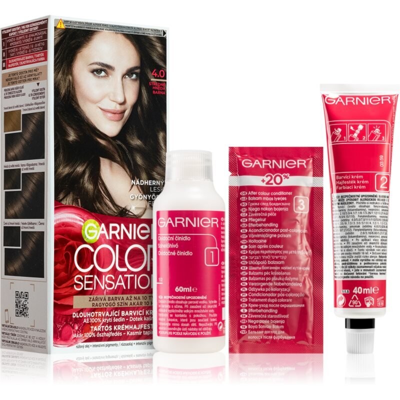 

Краска для волос Garnier Color Sensation оттенок 4.0 Deep Brown