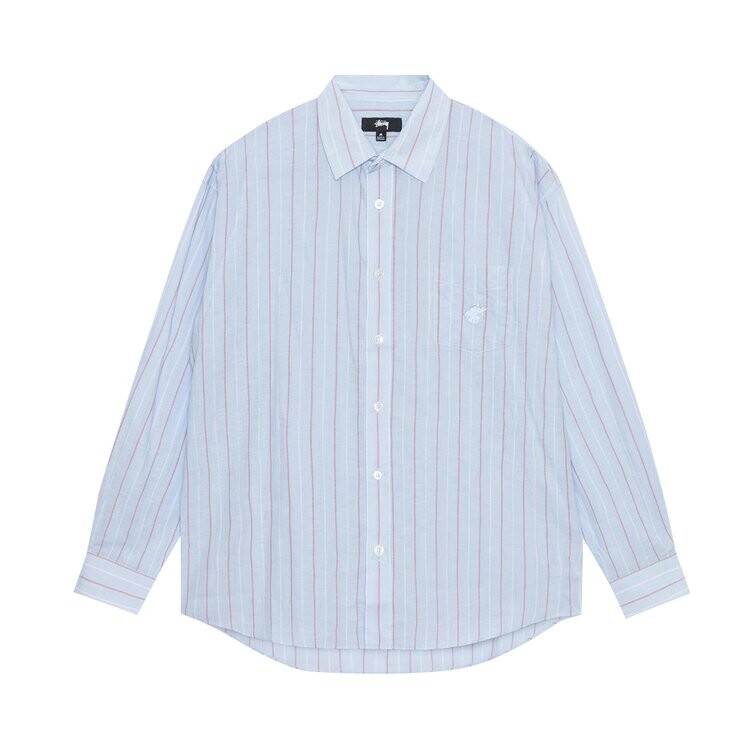 

Рубашка Stussy Classic Striped Shirt, синий