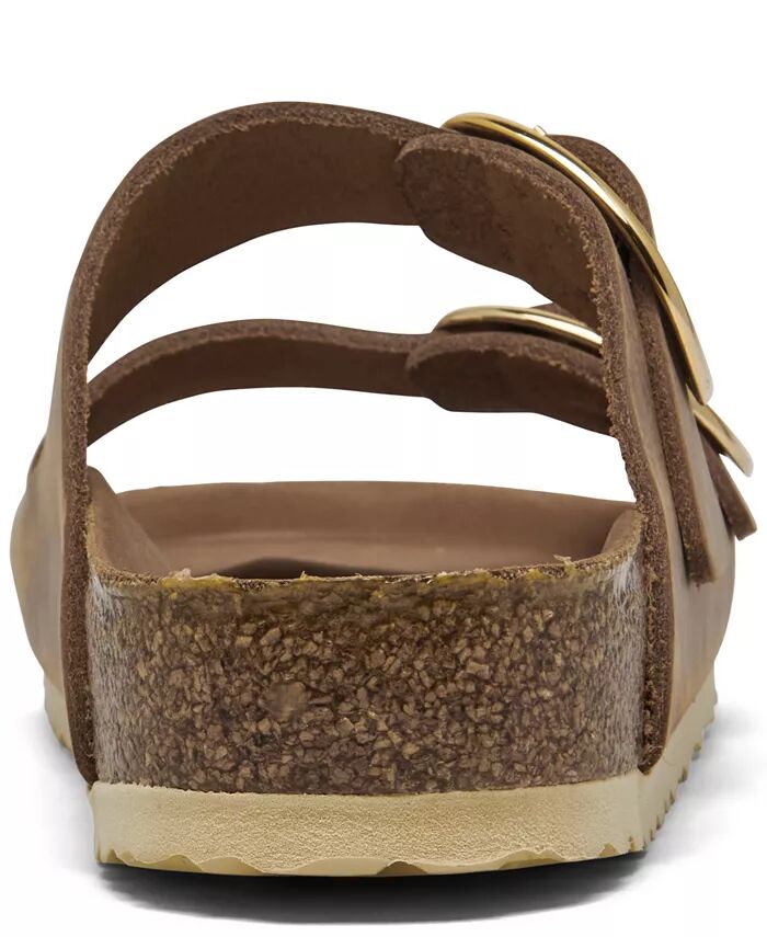 Женские сандалии Arizona из промасленной кожи с большой пряжкой от Finish Line Birkenstock, коричневый — фото 4