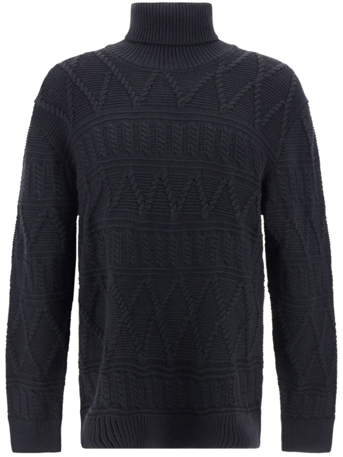 

Джемпер Zegna с косичной вязкой, черный