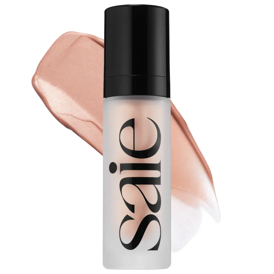 

Glowy Super Gel Легкий увлажняющий хайлайтер многоцелевого назначения Saie, 1.0 oz, Roseglow