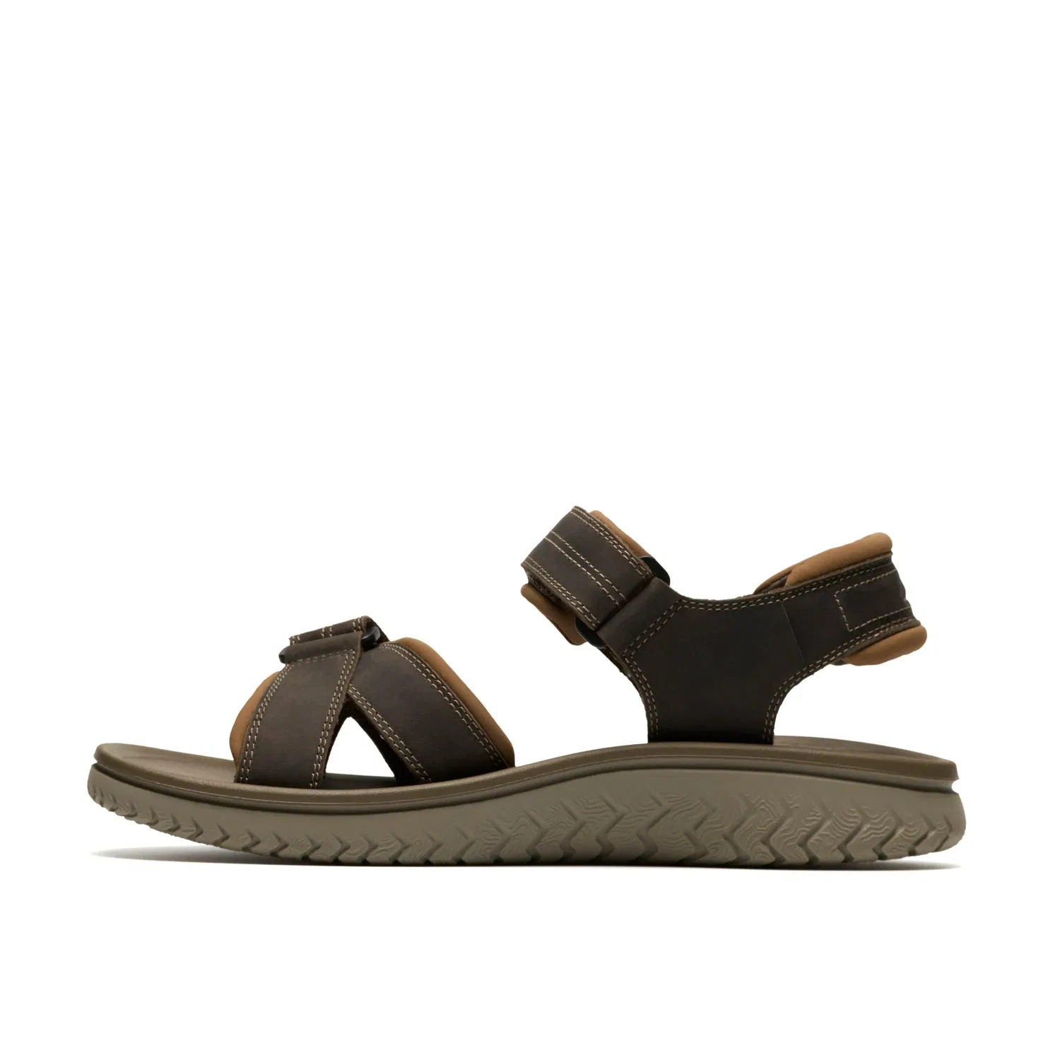 Сандалии Clarks Wesley Shore с кожаным верхом, коричневый — фото 2