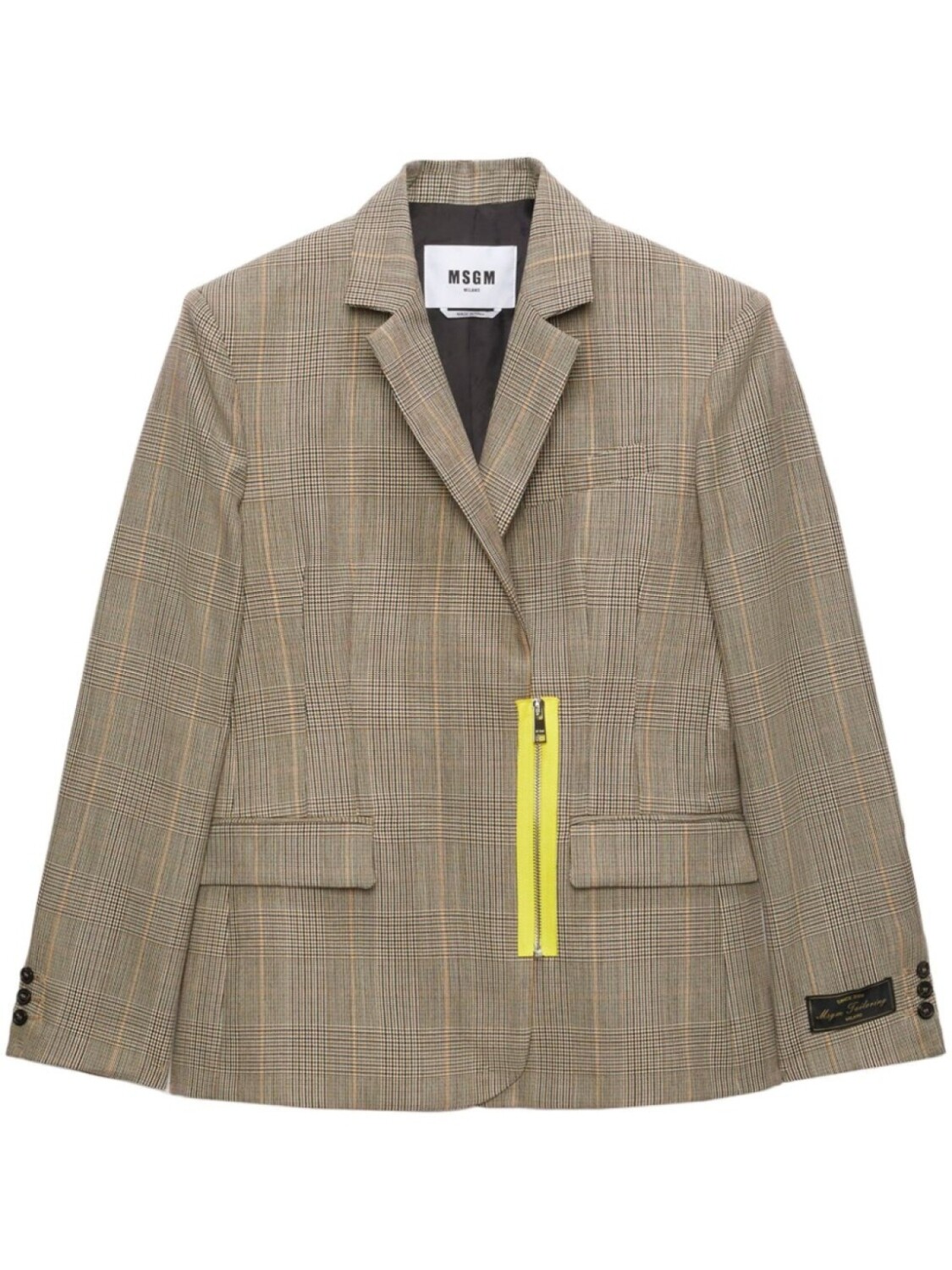 

Шерстяной блейзер MSGM Prince of Wales, нейтральный