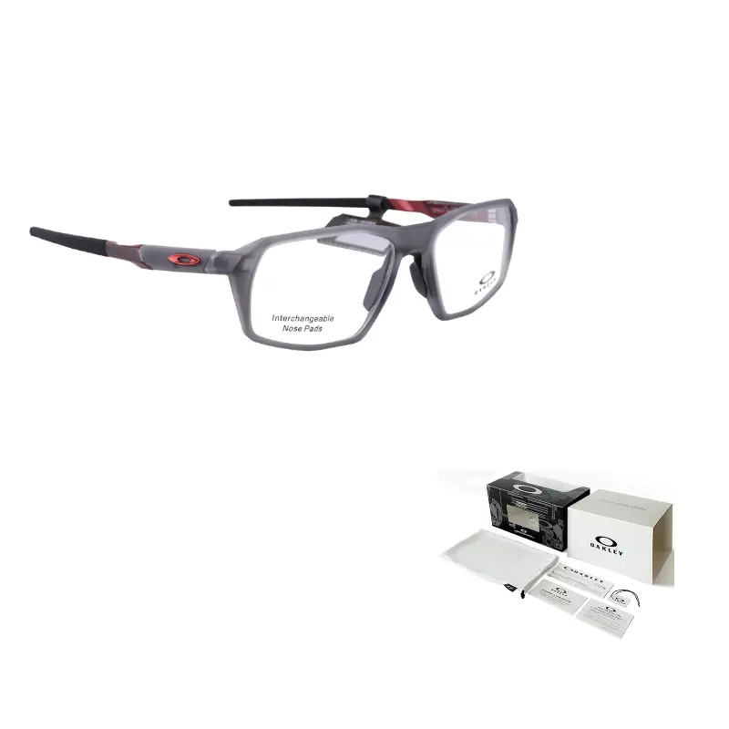 

Титановая оправа для очков нестандартной формы Oakley, серый красный