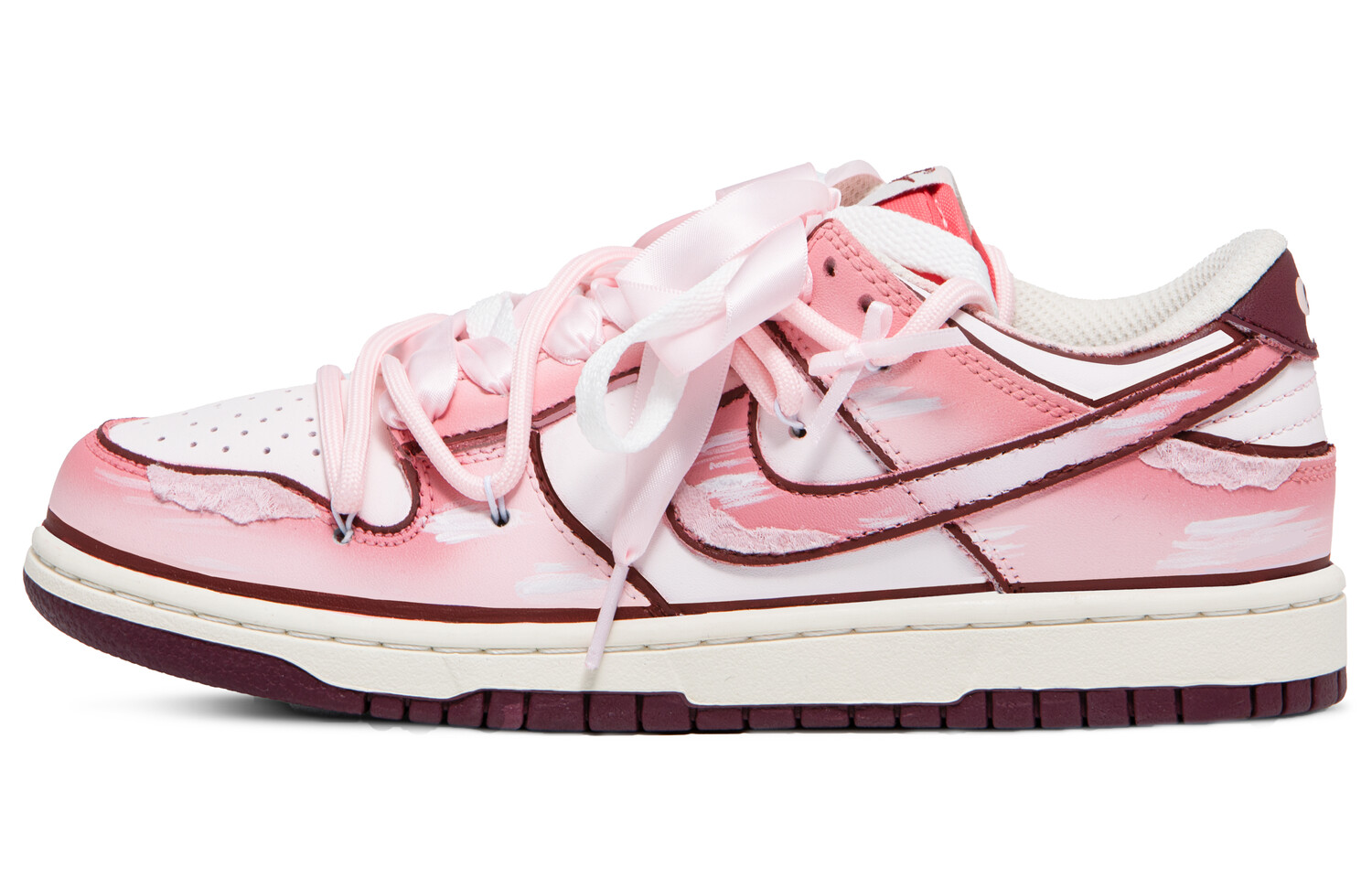 

Кроссовки Nike Dunk Lifestyle Shoes Women's Low-top Pink/white, розовый