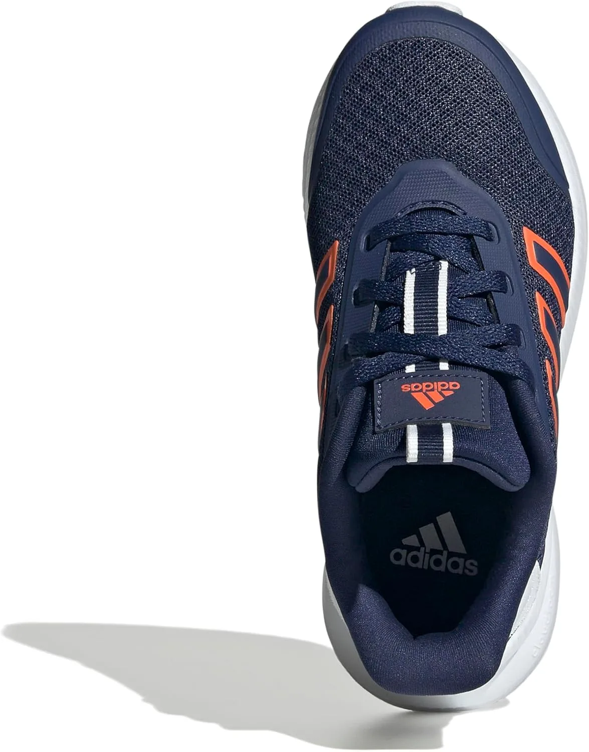 Детские кроссовки Adidas X_PLRATH для подростков, беговые и повседневные, ID0254, цвет Core Black, белый/темно-синий/оранжевый — фото 2