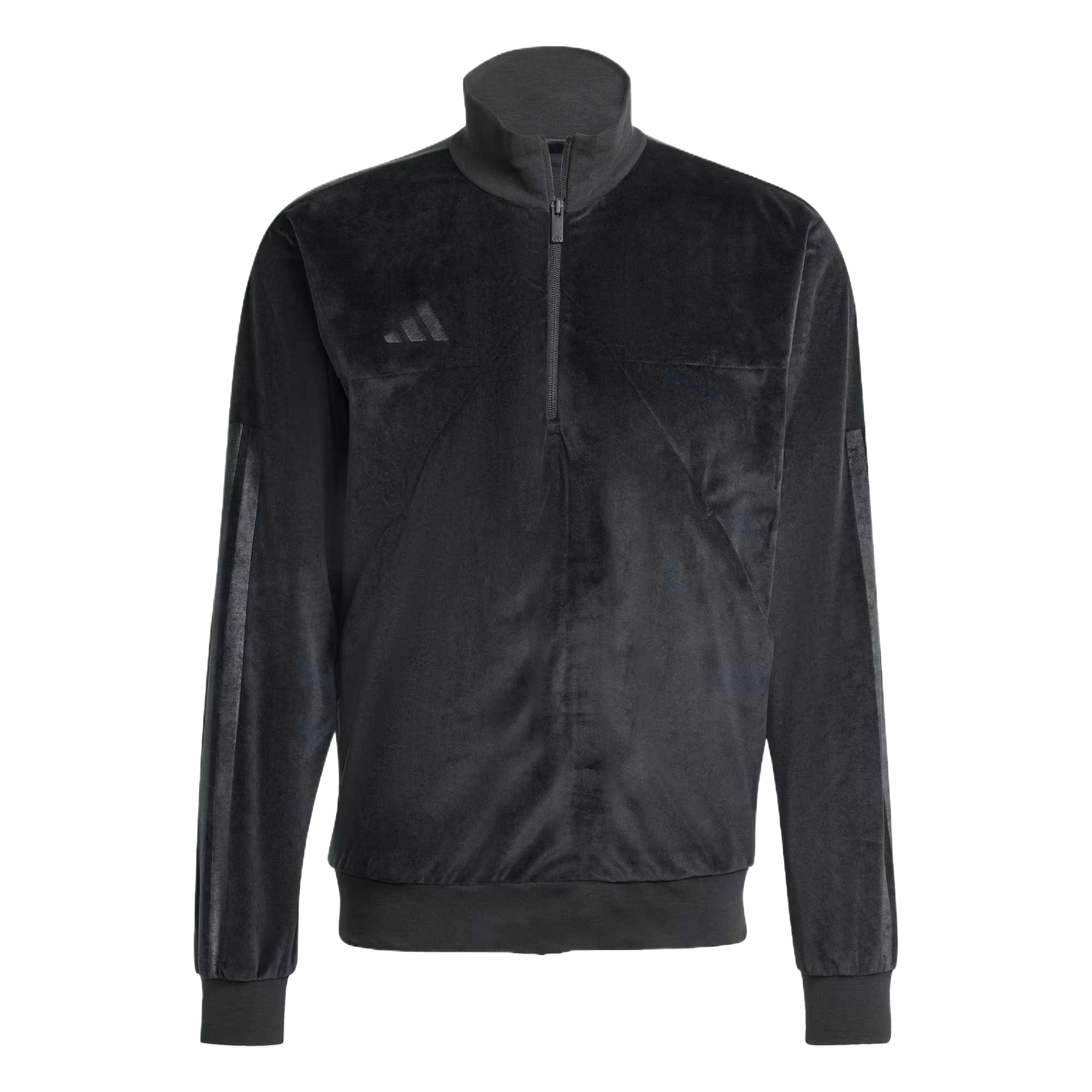 

Adidas Мужская спортивная толстовка, черная, с воротником-стойкой, средней и стандартной длины