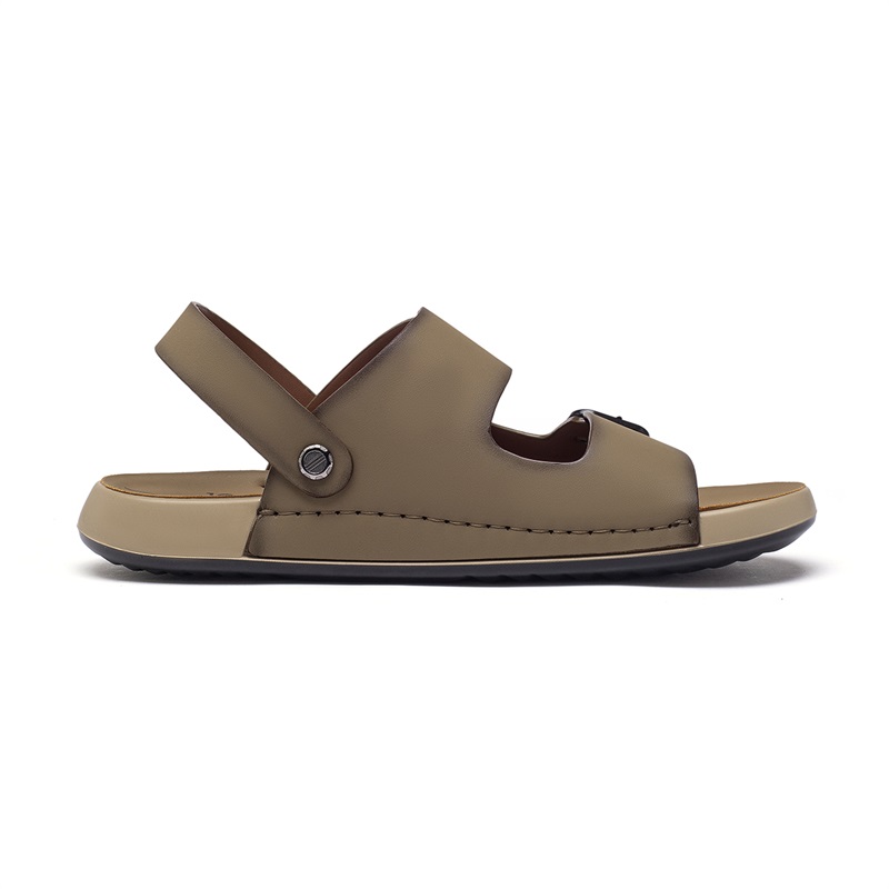 JOSINY Пляжные сандалии мужские чёрные/хаки, цвет Khaki — фото 3