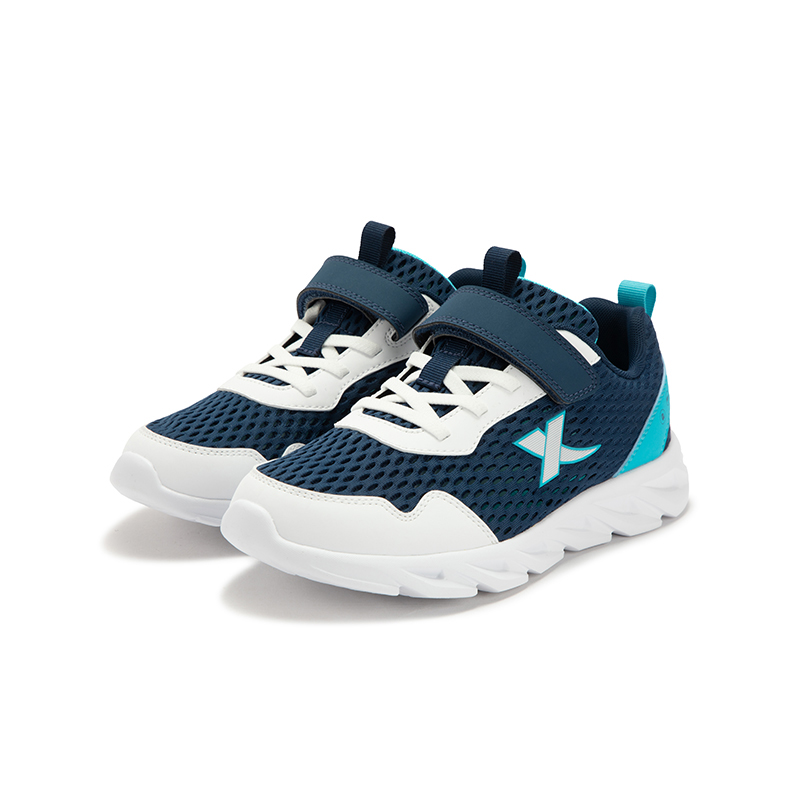 XTEP Износостойкие дышащие низкие детские беговые кроссовки dark blue white kids' — фото 3