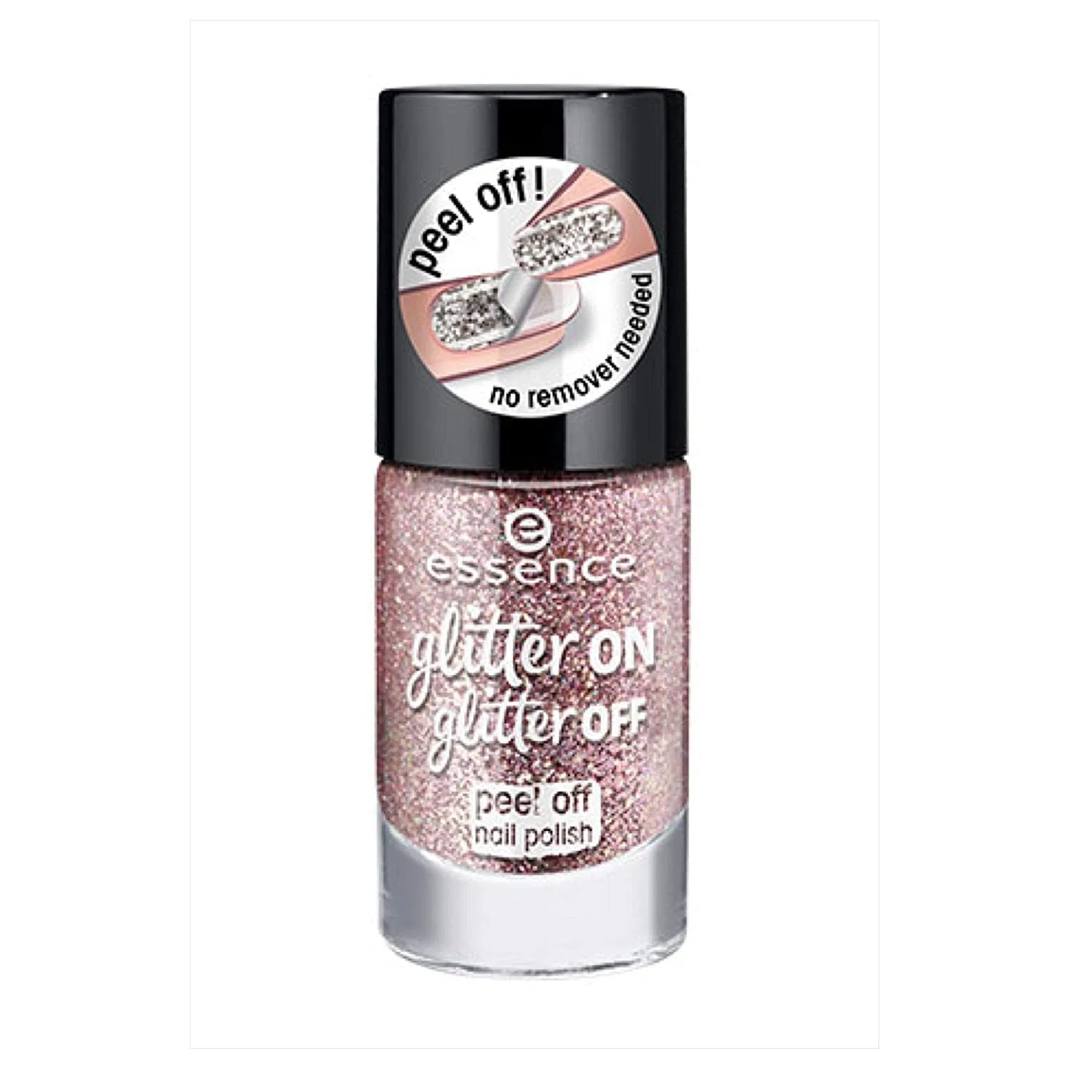 Лак для ногтей Essence Peel Off Glitter On Glitter Off 02 Razzle Dazzle Essence