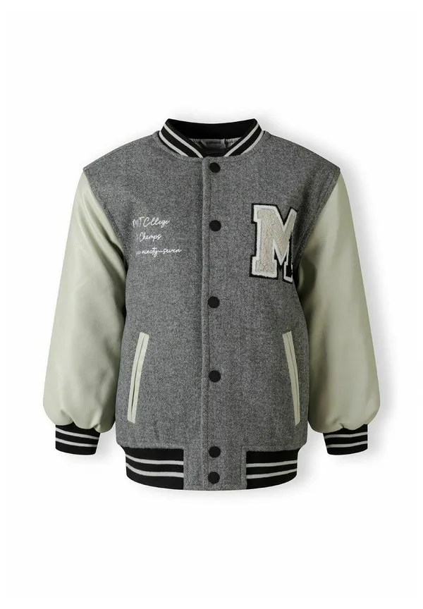 Зимняя куртка в стиле университетского колледжа Minoti, Grey/Cream — фото 3