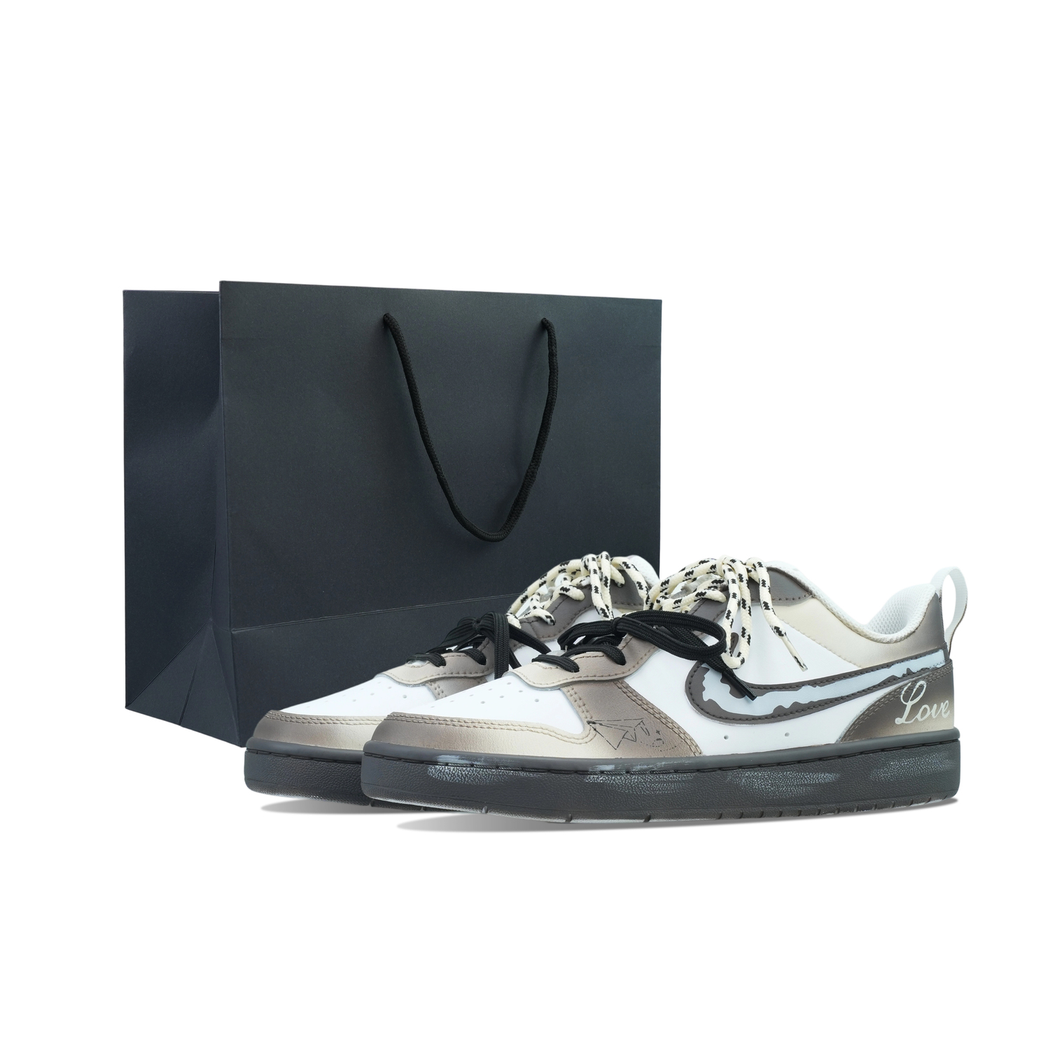 

Court Borough нескользкие устойчивые к истиранию амортизаторы низкие детские скейтбординг кроссовки dark coffee Nike, Dark Coffee