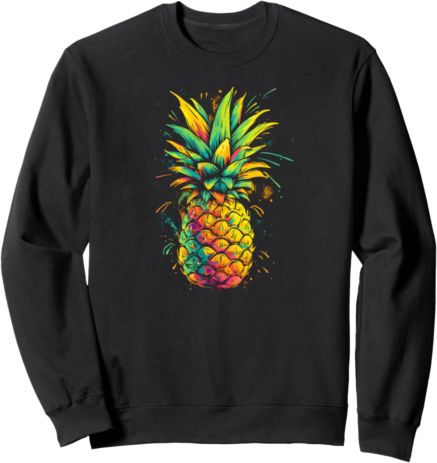 

Толстовка с тропическим рисунком ананаса Pineapple And Summmer Apparel, черный