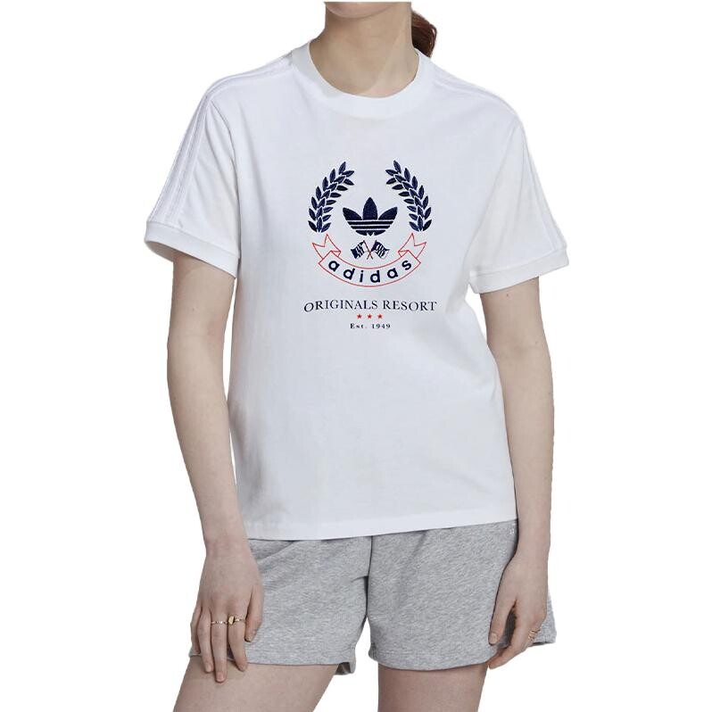 Футболка женская белая Adidas Originals — фото 2