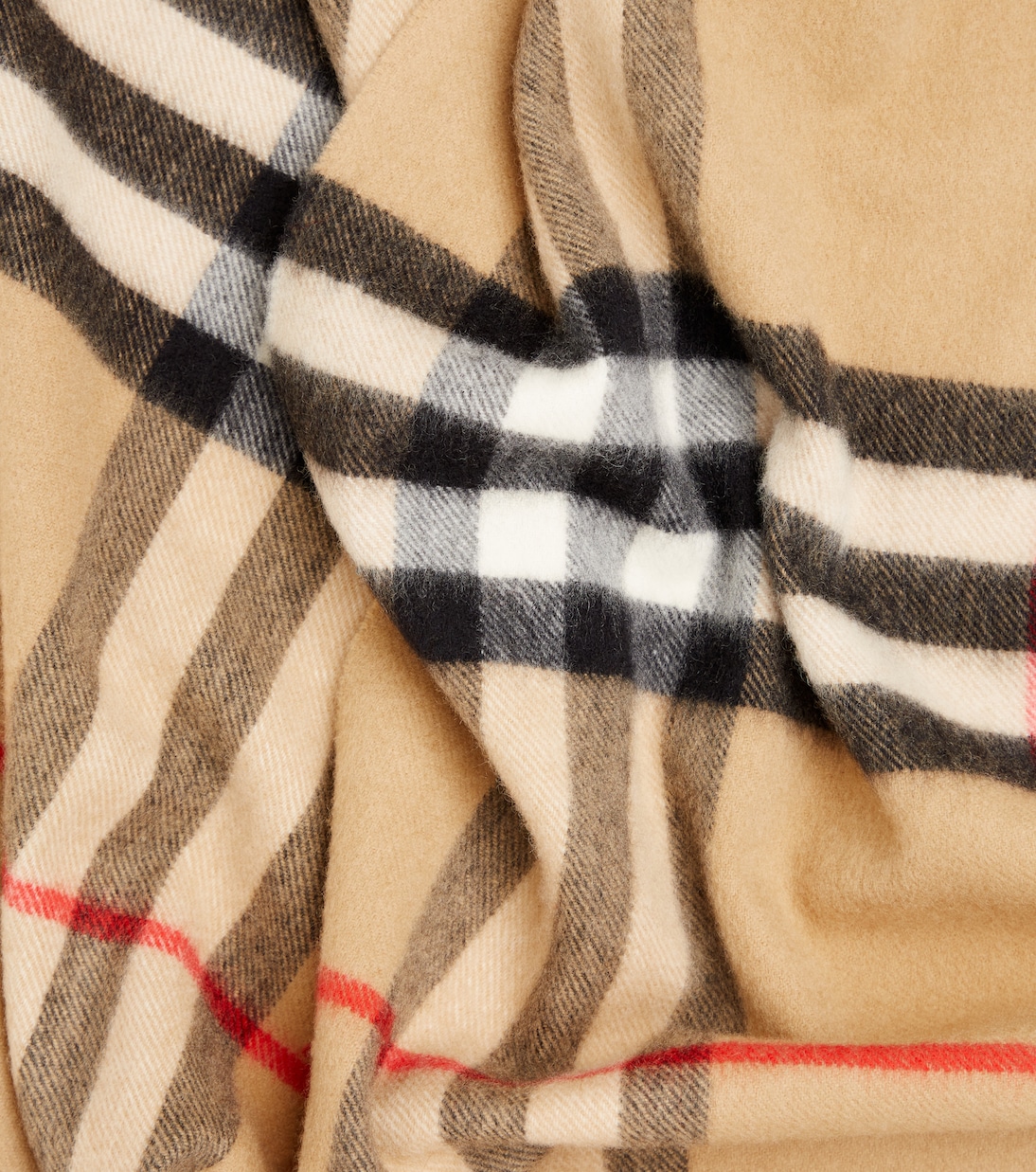 Шарф из кашемира Check Burberry, Archive Beige — фото 4